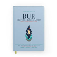 Thumbnail for Hollywood Burbank Airport (BUR) design on light blue notebook