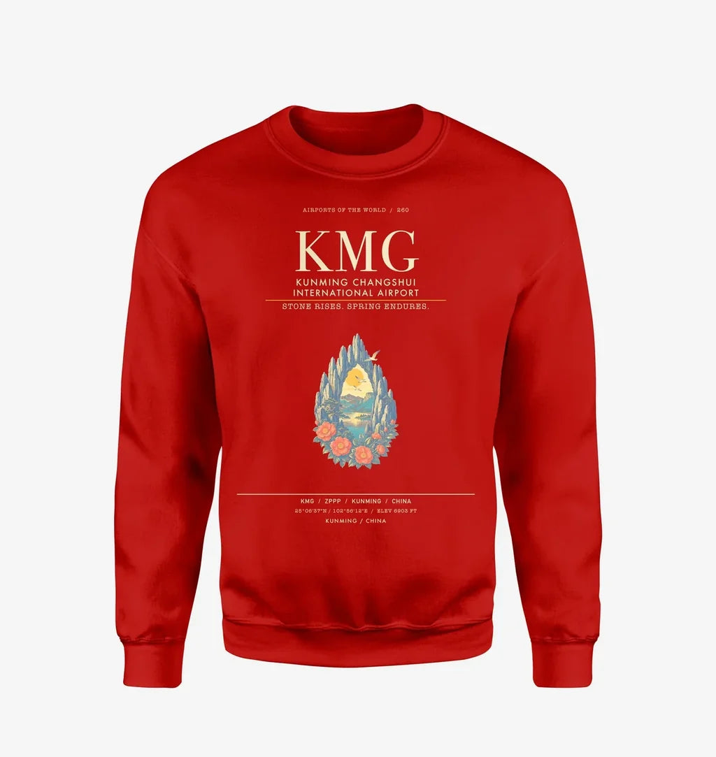 Kunming Changshui International Airport KMG Sweatshirt - Red