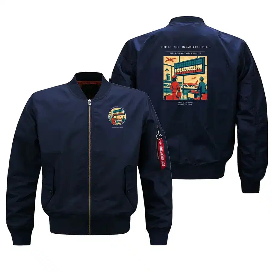 VINTAGE G4302 - The Flight Board Flutter - Bomber Jacket design on blue