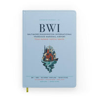 Thumbnail for Baltimore-Washington International Thurgood Marshall Airport (BWI) design on light blue notebook