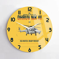 Thumbnail for HAL ALH Dhruv Mk III design on yellow no frame wall clock