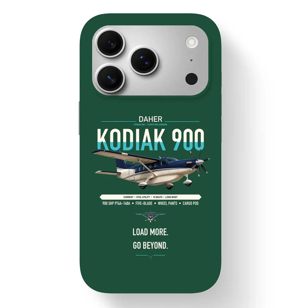 Daher Kodiak 900 design on dark green magsafe iphone case, for iPhone 17 Pro