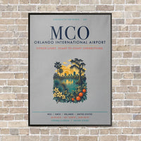 Thumbnail for Orlando International Airport MCO vertical canvas print - framed - light gray background