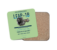 Thumbnail for CFM LEAP-1B design on light green 1 piece coaster
