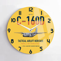 Thumbnail for Transall C-160D design on yellow no frame wall clock