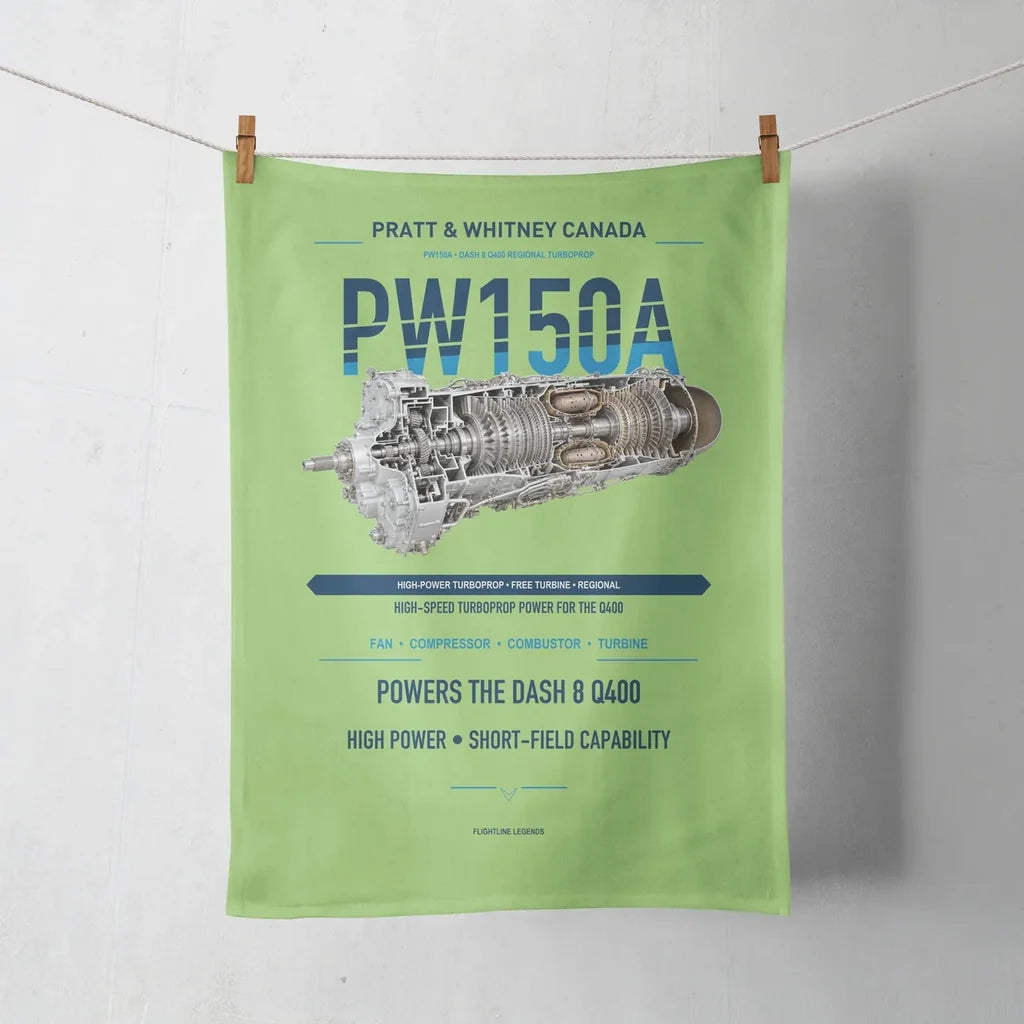 PW150A design on light green towel