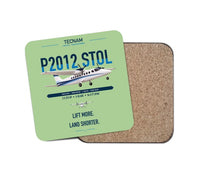 Thumbnail for Tecnam P2012 STOL design on light green 1 piece coaster