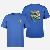 Thumbnail for VINTAGE G4168 - The Fabric And Dope Shop - Double-Side T-Shirt design on blue double side t shirt