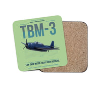 Thumbnail for TBM-3 Avenger design on light green 1 piece coaster