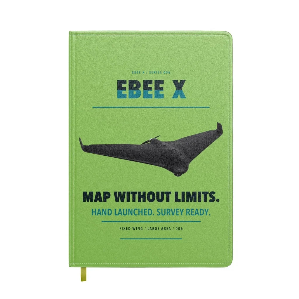 AgEagle eBee X design on light green notebook