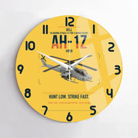 Thumbnail for Bell AH-1Z Viper design on yellow no frame wall clock