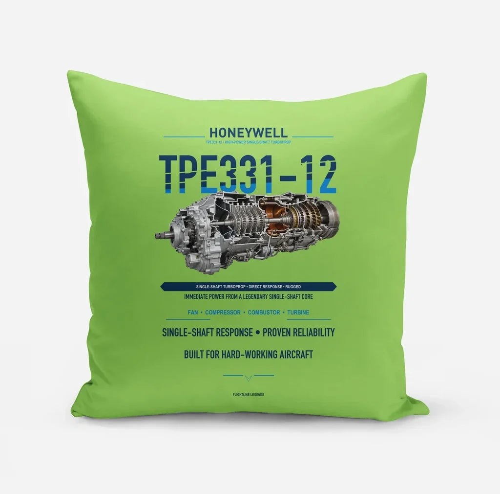 TPE331-12 design on light green pillow