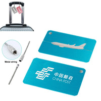 Thumbnail for China Postal Airlines Aluminum Airplane Luggage tag in blue