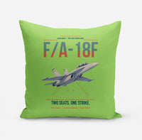 Thumbnail for F-A-18F Super Hornet design on light green pillow
