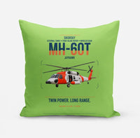 Thumbnail for Sikorsky MH-60T Jayhawk design on light green pillow