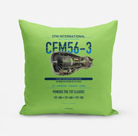 Thumbnail for CFM56-3 design on light green pillow