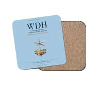Thumbnail for Hosea Kutako International Airport (WDH) design on light blue 1 piece coaster