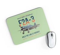 Thumbnail for F2A-3 Buffalo Hold the Line at Midway design on light green rectangle mouse pad