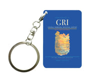 Thumbnail for Central Nebraska Regional Airport (GRI) design on blue key chain