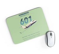 Thumbnail for Bombardier Challenger 601 design on light green rectangle mouse pad