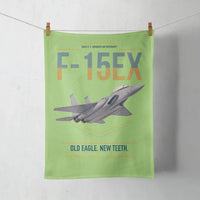 Thumbnail for F-15EX Eagle II design on light green towel