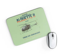 Thumbnail for Sud Aviation SE 3130 Alouette II design on light green rectangle mouse pad