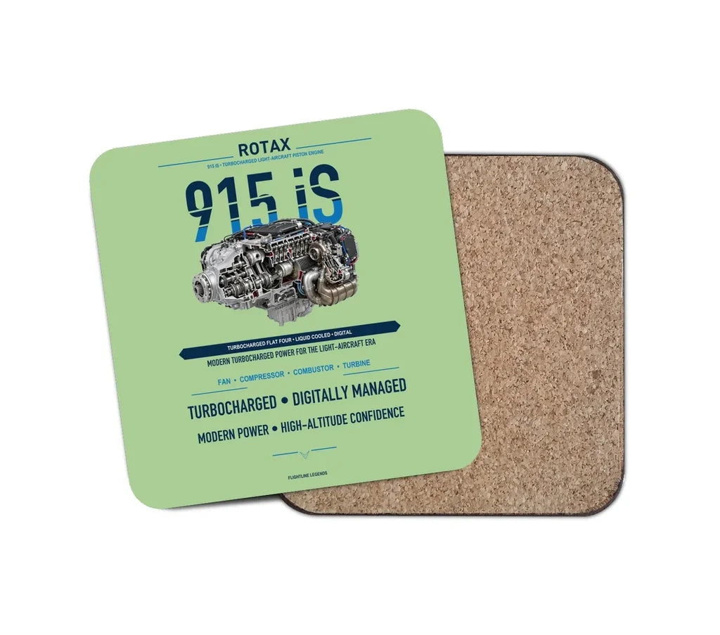 915 iS design on light green 1 piece coaster
