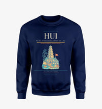 Thumbnail for Phu Bai International Airport (HUI) design on navy blue sweatshirt