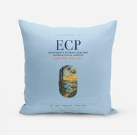Thumbnail for Northwest Florida Beaches International Airport (ECP) design on light blue pillow