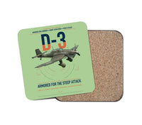 Thumbnail for Junkers Ju 87D-3 design on light green 1 piece coaster