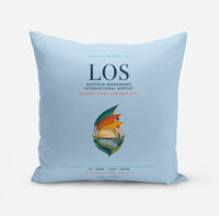 Thumbnail for Murtala Muhammed International Airport (LOS) design on light blue pillow