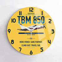 Thumbnail for Socata TBM 850 design on yellow no frame wall clock