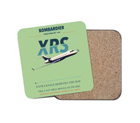 Thumbnail for Bombardier Global Express XRS design on light green 1 piece coaster