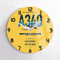 Thumbnail for Airbus A340-500 design on yellow no frame wall clock