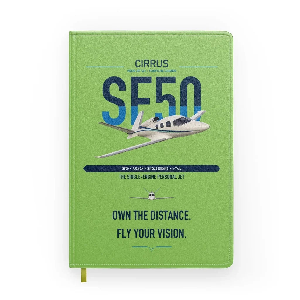 Cirrus Vision Jet G2+ design on light green notebook