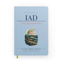 Thumbnail for Washington Dulles International Airport (IAD) design on light blue notebook