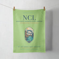Thumbnail for Newcastle International Airport (NCL) design on light green towel