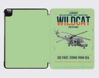 Thumbnail for Leonardo AW159 Wildcat HMA2 design on light green ipad tablet case