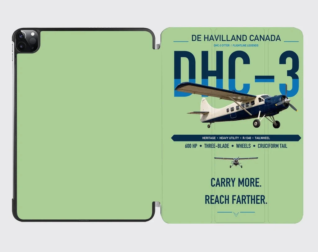 DHC-3 Otter design on light green ipad tablet case
