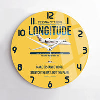 Thumbnail for Cessna Citation Longitude design on yellow no frame wall clock