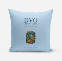 Thumbnail for Francisco Bangoy International Airport Davao (DVO) design on light blue pillow