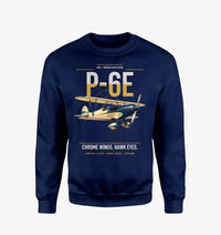 Thumbnail for Curtiss P-6E Hawk design on navy blue sweatshirt