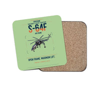 Thumbnail for Erickson S-64F Air Crane design on light green 1 piece coaster