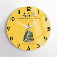 Thumbnail for Rabah Bitat Airport (AAE) design on yellow no frame wall clock