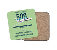 Thumbnail for Cessna Citation 500 - Citation I design on light green 1 piece coaster