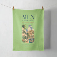 Thumbnail for Melilla Airport (MLN) design on light green towel