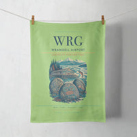 Thumbnail for Wrangell Airport (WRG) design on light green towel