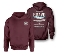 Thumbnail for Cessna Citation Bravo design on dark red double-side hoodie, double-side print