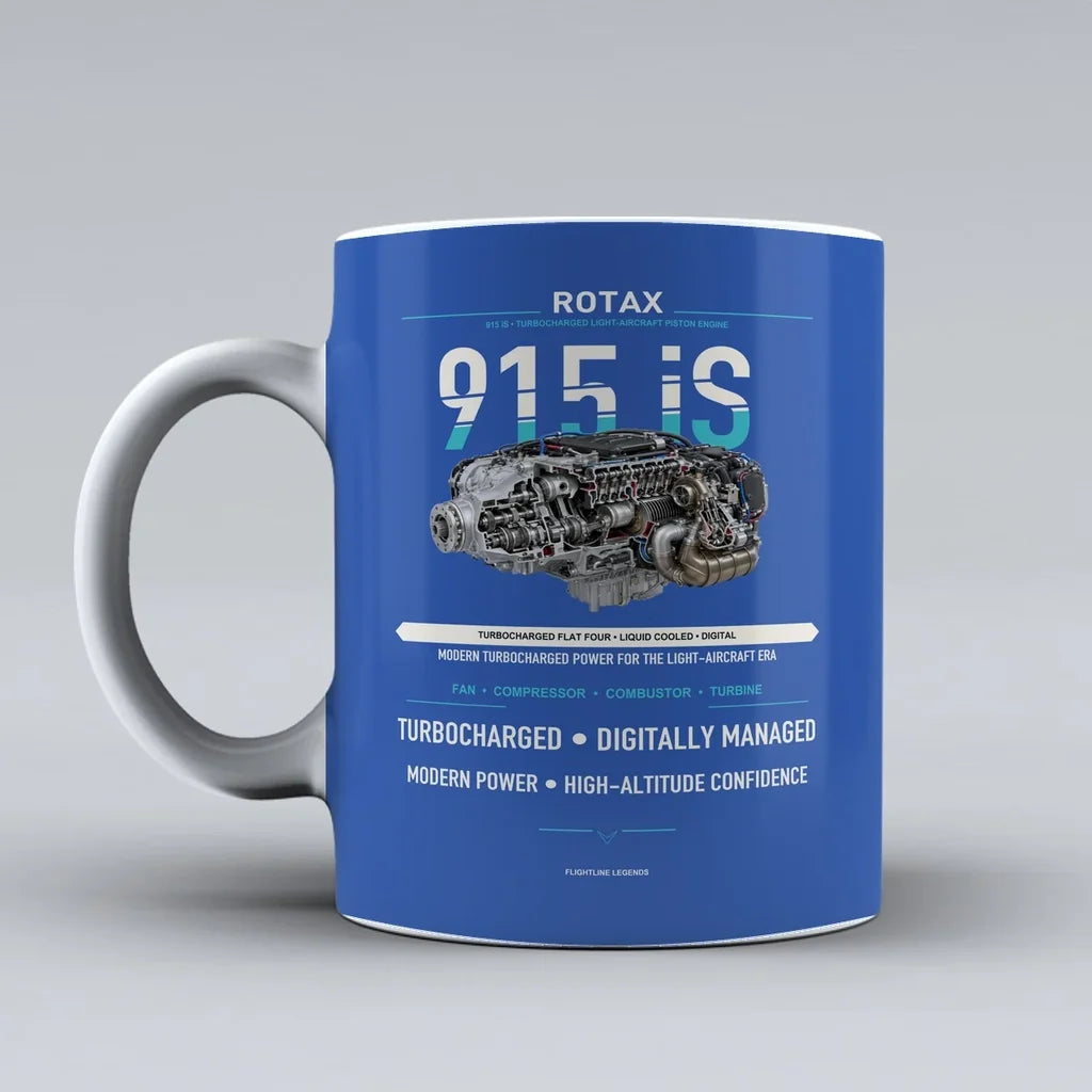 iS Mug design on blue 915