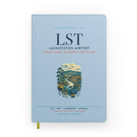 Thumbnail for Launceston Airport (LST) design on light blue notebook